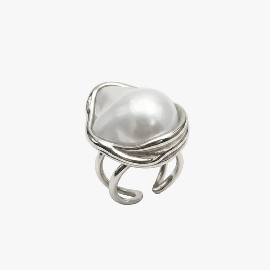 chunky pearl ring